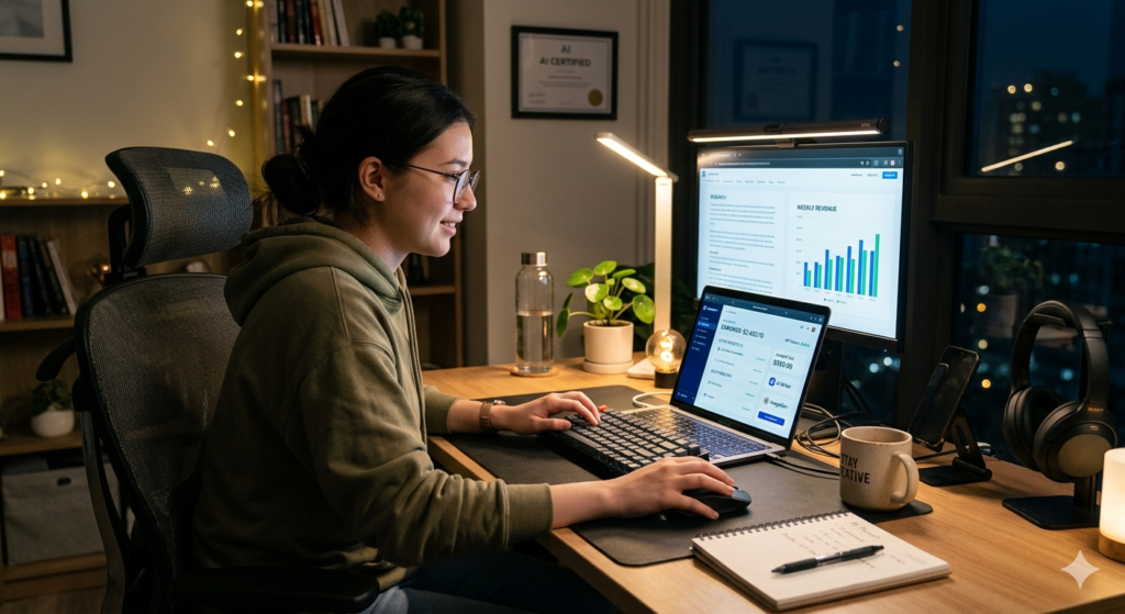 AI side hustle for students earning money online