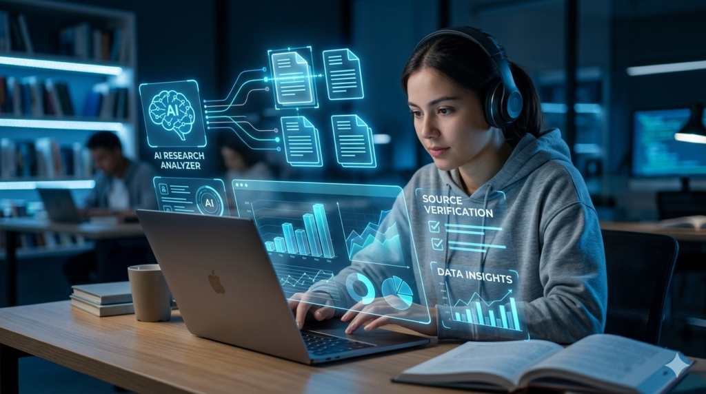 Free AI tools for research helping students analyze information faster